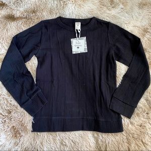 Kate Quinn Black Ribbed LS